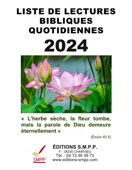 Liste de lectures bibliques 2024