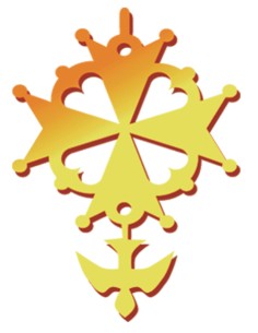 Autocollant croix huguenote