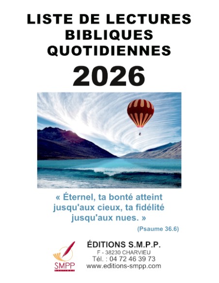 Liste de lectures bibliques 2026
