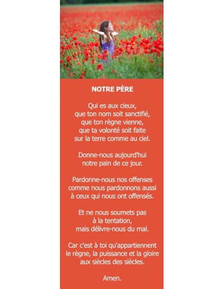 Signet petite fille dans un champ de  coquelicots