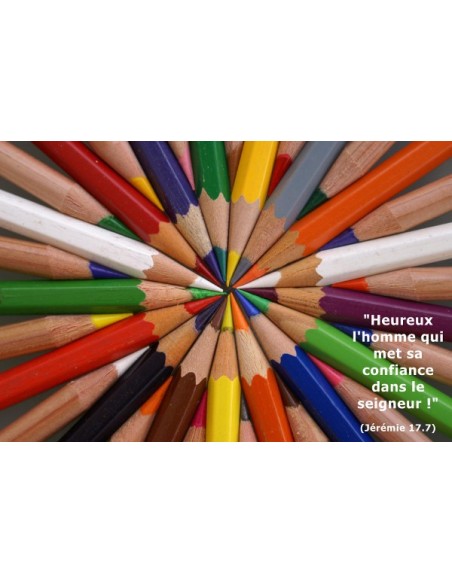Carte postale - Crayons de couleur (réf. 0125)